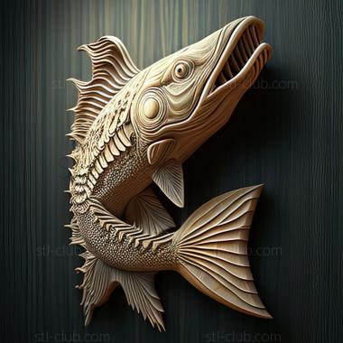 3D model st Sturgeon   like loricaria catfish fish (STL)
